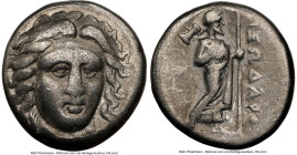 CARIAN SATRAPS. Pixodarus (ca. 341-336/5 BC). AR drachm (14mm, 1h). NGC Choice Fine. Laureate head of Apollo facing, turned slightly right, hair parte...