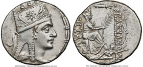 ARMENIAN KINGDOM. Tigranes II the Great (95-56 BC). AR tetradrachm (28mm, 15.49 gm, 1h). NGC AU 5/5 - 3/5, brushed. Tigranocerta, ca. 80-68 BC. Diadem...