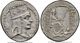 ARMENIAN KINGDOM. Tigranes II the Great (95-56 BC). AR tetradrachm (28mm, 14.64 gm, 11h). NGC Choice XF 5/5 - 2/5. Tigranocerta, ca. 80-68 BC. Diademe...