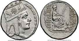 ARMENIAN KINGDOM. Tigranes II the Great (95-56 BC). AR tetradrachm (26mm, 15.72 gm, 1h). NGC XF 4/5 - 3/5, brushed, flan flaw. Tigranocerta, ca. 80-68...
