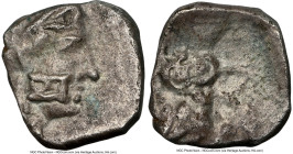 PHILISTIA. Uncertain mint. Ca. mid 5th century-333 BC. AR obol (9mm, 0.60 gm, 6h). NGC Choice XF 3/5 - 4/5. Imitating Athens. Head of Athena right, we...