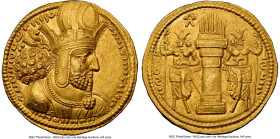 SASANIAN KINGDOM. Shahpur I (AD 240-272). AV dinar (20mm, 7.37 gm, 3h). NGC Choice AU 5/5 - 4/5. Mint I ("Ctesiphon"), Phase 2, ca. AD 260-272. Bust o...