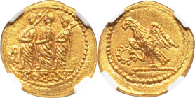SCYTHIA. Geto-Dacians. Coson (ca. after 54 BC). AV stater (21mm, 8.39 gm, 12h). NGC Choice MS 4/5 - 5/5. Sarmatia, Olbia. KOΣΩN, Roman consul (L. Juni...