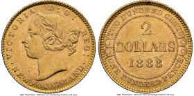 Newfoundland. Victoria gold 2 Dollars 1888 AU58 NGC, London mint, KM5, Fr-1. Last year of type. HID09801242017 © 2024 Heritage Auctions | All Rights R...