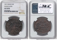 Oaxaca. War of Independence SUD 8 Reales 1813 AU58 Brown NGC, KM234. HID09801242017 © 2024 Heritage Auctions | All Rights Reserved www.HA.com/TexasAuc...