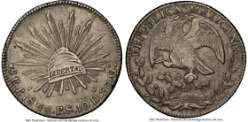 Republic 3-Piece Lot of Certified 8 Reales NGC, 1) 8 Reales 1843 Pi-PS - XF45, San Luis Potosi mint, KM377.12. Flat Top "3" 2) 8 Reales 1883 Pi-MH - A...