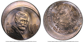 Estados Unidos Mint Error - Struck Off Center 20 Centavos 1975-Mo MS62 PCGS, Mexico City mint, KM442. Struck 15% off Center. HID09801242017 © 2024 Her...