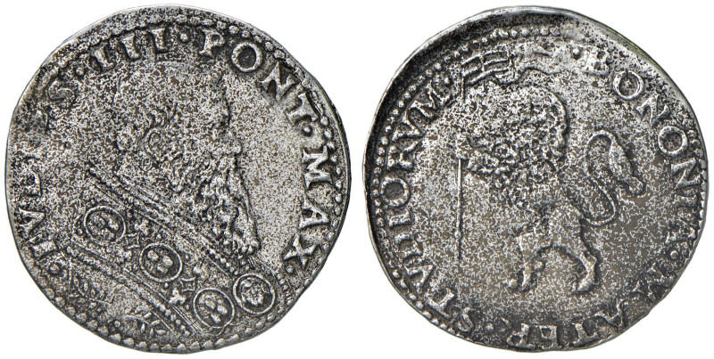 Giulio III (1550-1555) Bologna - Bianco - Munt. 66 AG (g. 5,97) RR Pregresso lav...