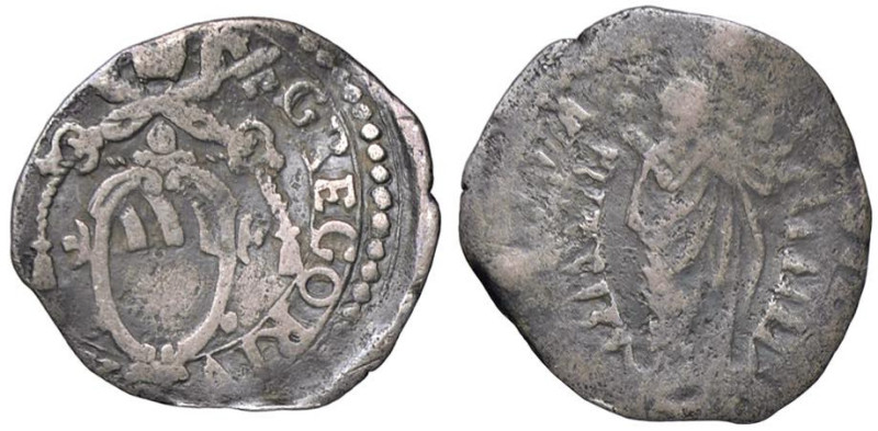 Gregorio XV (1621-1623) Mezzo grosso - Munt. 24 AG (g 0,65) R Tondello ondulato...