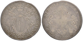 Benedetto XIV (1740-1758) Bologna - Scudo 1740 - Munt. 225 AG (g 23,57) RRR Mancanza di conio sul bordo, moneta di grande rarit√†

MB/B