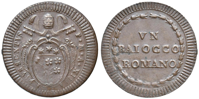 Pio VI (1775-1799) Baiocco A. XIII - Nomisma 187 CU (g 13,35)

SPL