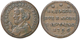 Pio VI (1775-1799) San Severino - Sampietrino 1796 - MIR 3001/2 CU (g 14,89)

qBB-BB