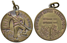 ALPINI Medaglia 1953 Decennale della V Divisione Alpina, Formazione Partigiana Sergio Toia - Senza autore AE (g. 15,33 - √ò 32,31 mm) Con appiccagnolo...