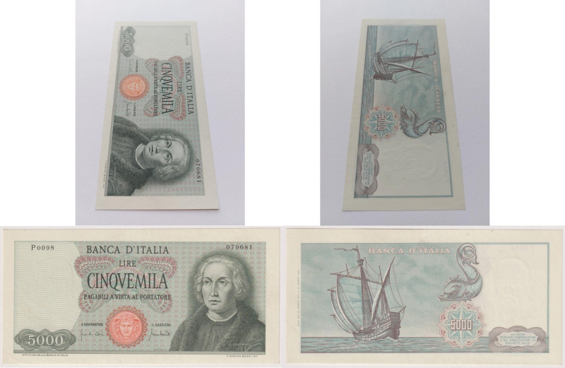 Banca d‚ÄôItalia 5.000 Lire Colombo 1¬∞ Tipo - 20/01/1970 P0098 070681 Rif. Gig....