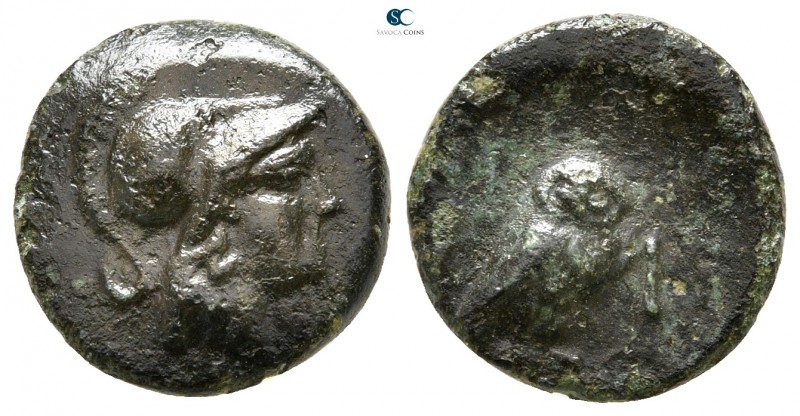 Apulia. Rubi 300-225 BC. 
Bronze Æ

13mm., 2,24g.



very fine