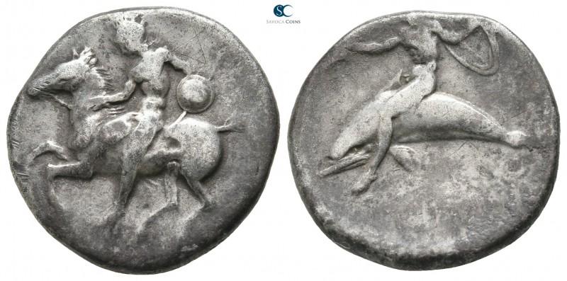 Apulia. Tarentum circa 272-240 BC. 
Nomos AR

22mm., 7,34g.



very fine