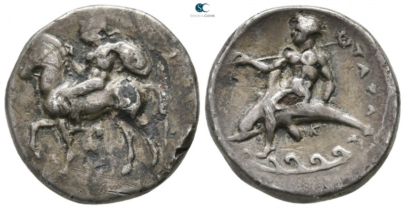 Calabria. Tarentum circa 344-340 BC. 
Nomos AR

23mm., 6,66g.



very fin...
