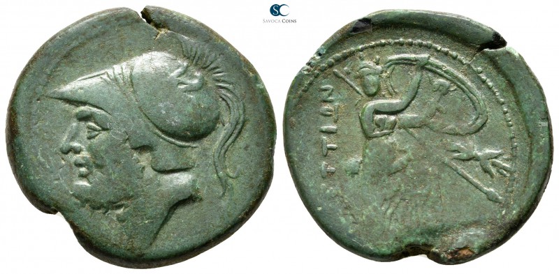 Bruttium. The Brettii 211-208 BC. 
Bronze Æ

26mm., 10,45g.



very fine