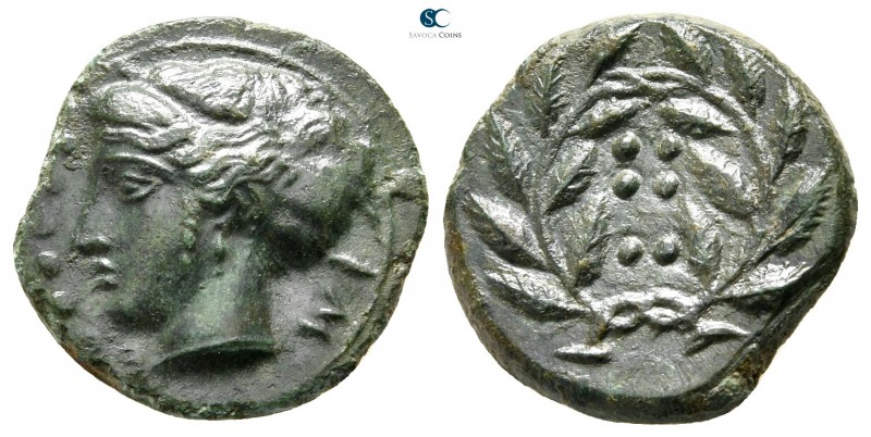 Sicily. Himera circa 410 BC. 
Hemilitron Æ

15mm., 2,65g.



good very fi...