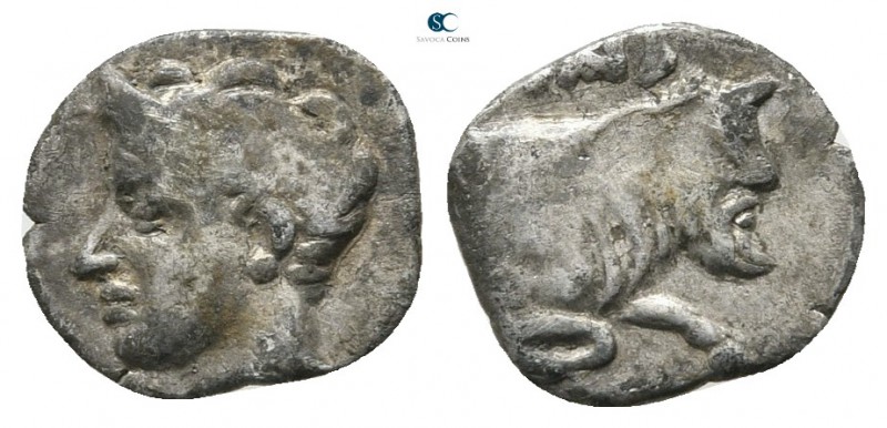 Sicily. Panormos as Ziz circa 410-405 BC. 
Litra AR

8mm., 0,40g.



near...