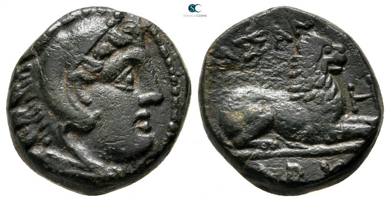 Kings of Macedon. Pella or Amphipolis. Kassander 306-297 BC. 
Bronze Æ

15mm....