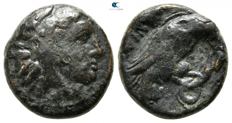 Kings of Macedon. Amyntas III 393-369 BC. 
Bronze Æ

15mm., 4,16g.



nea...