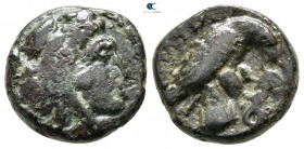 Kings of Macedon. Uncertain mint. Amyntas III 393-369 BC. Tetrachalkon Æ
