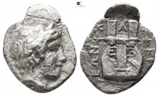 Macedon. Chalkidian League. Olynthos circa 380-360 BC. Hemidrachm AR
