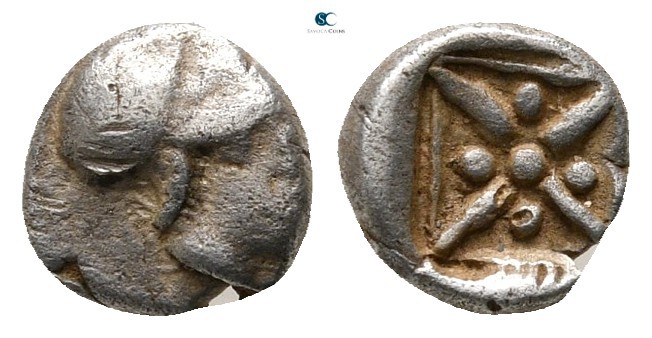 Asia Minor. Uncertain mint circa 500-400 BC. 
Hemiobol AR

6mm., 0,42g.


...