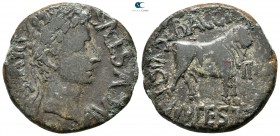 Hispania. Celsa. Augustus 27 BC-AD 14. Lucius Baggius and Manlius Flavius Festus, duoviri. As Æ