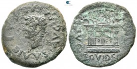 Hispania. Emerita Augusta in Lusitania. Divus Augustus Died AD 14. Struck under Tiberius (AD 14-37). As Æ