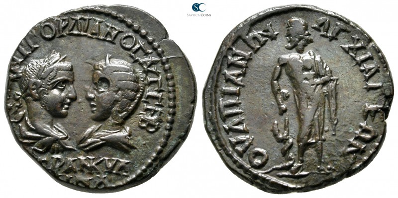 Thrace. Anchialos. Gordian III, with Tranquillina AD 238-244. 
Bronze Æ

25mm...