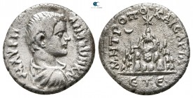 Cappadocia. Caesarea. Caracalla as Caesar AD 196-198. Dated RY 5 of Septimius Severus=AD 197. Drachm AR