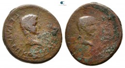 Mysia. Pergamon. Germanicus, with Drusus 4 BC-AD 19. Bronze Æ