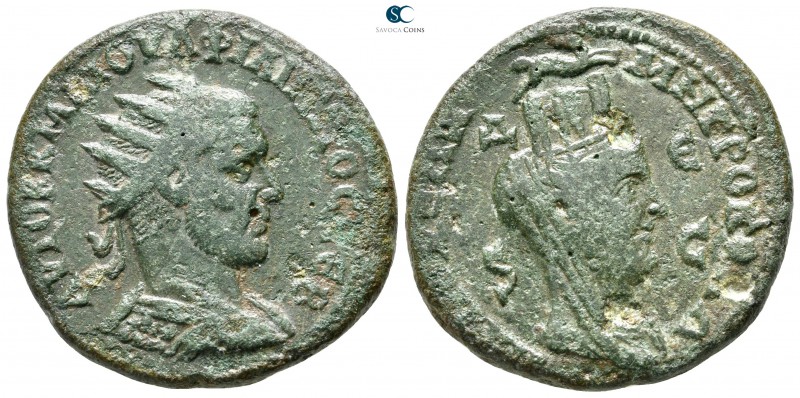 Seleucis and Pieria. Antioch. Philip I Arab AD 244-249. 
Bronze Æ

30mm., 18,...