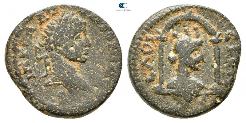 Seleucis and Pieria. Laodicea ad Mare. Elagabalus AD 218-222. 
Bronze Æ

15mm...