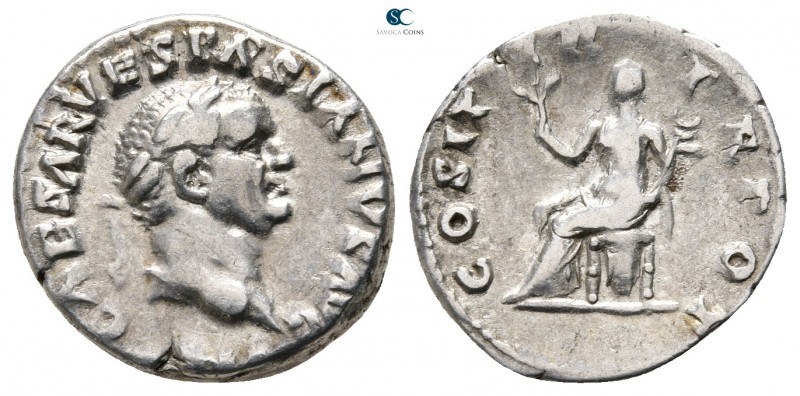 Vespasian AD 69-79. Rome
Denarius AR

17mm., 3,40g.



very fine