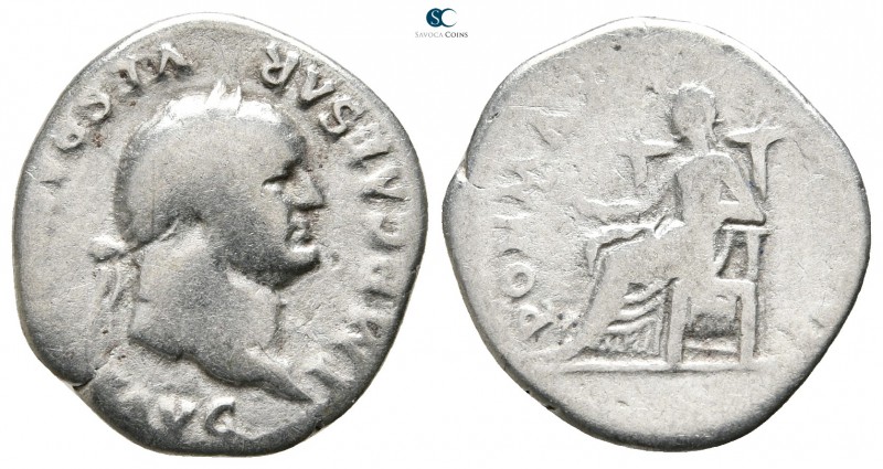 Vespasian AD 69-79. Rome
Denarius AR

18mm., 2,84g.



nearly very fine