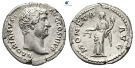 Hadrian AD 117-138. Rome. Denarius AR