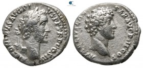 Antoninus Pius with Marcus Aurelius, as Caesar AD 138-161. Rome. Denarius AR