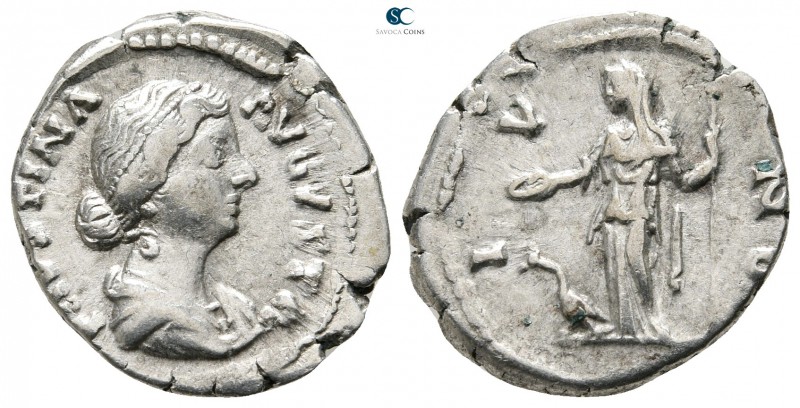 Faustina II AD 147-175. Rome
Denarius AR

17mm., 3,20g.



nearly very fi...