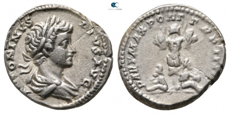 Caracalla AD 198-217. Rome
Denarius AR

17mm., 3,04g.



very fine