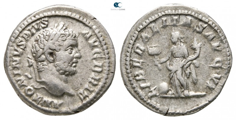 Caracalla AD 198-217. Rome
Denarius AR

19mm., 3,64g.



very fine