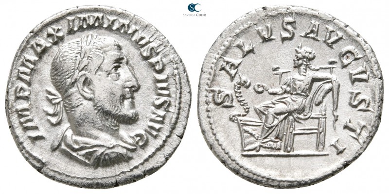 Maximinus I Thrax AD 235-238. Rome
Denarius AR

18mm., 2,84g.



good ver...