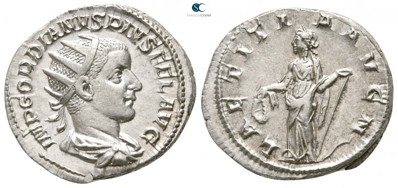 Gordian III. AD 238-244. Rome
Antoninianus AR

22mm., 4,24g.



good very...