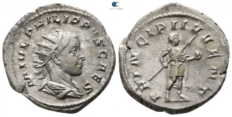 Philip II, as Caesar AD 244-246. Rome
Antoninianus AR

23mm., 4,66g.



v...