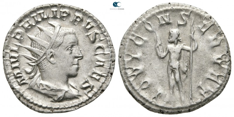 Philip II, as Caesar AD 244-246. Rome
Antoninianus AR

22mm., 4,40g.



v...