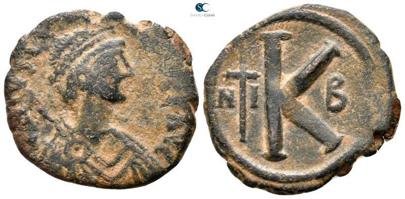 Justin I AD 518-527. Nikomedia
Half follis Æ

26mm., 7,34g.



very fine