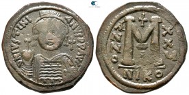 Justinian I. AD 527-565. Nikomedia. Follis Æ