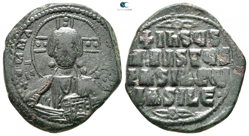 Attributed to Basil II and Constantine VIII AD 976-1028. Constantinople
Follis ...